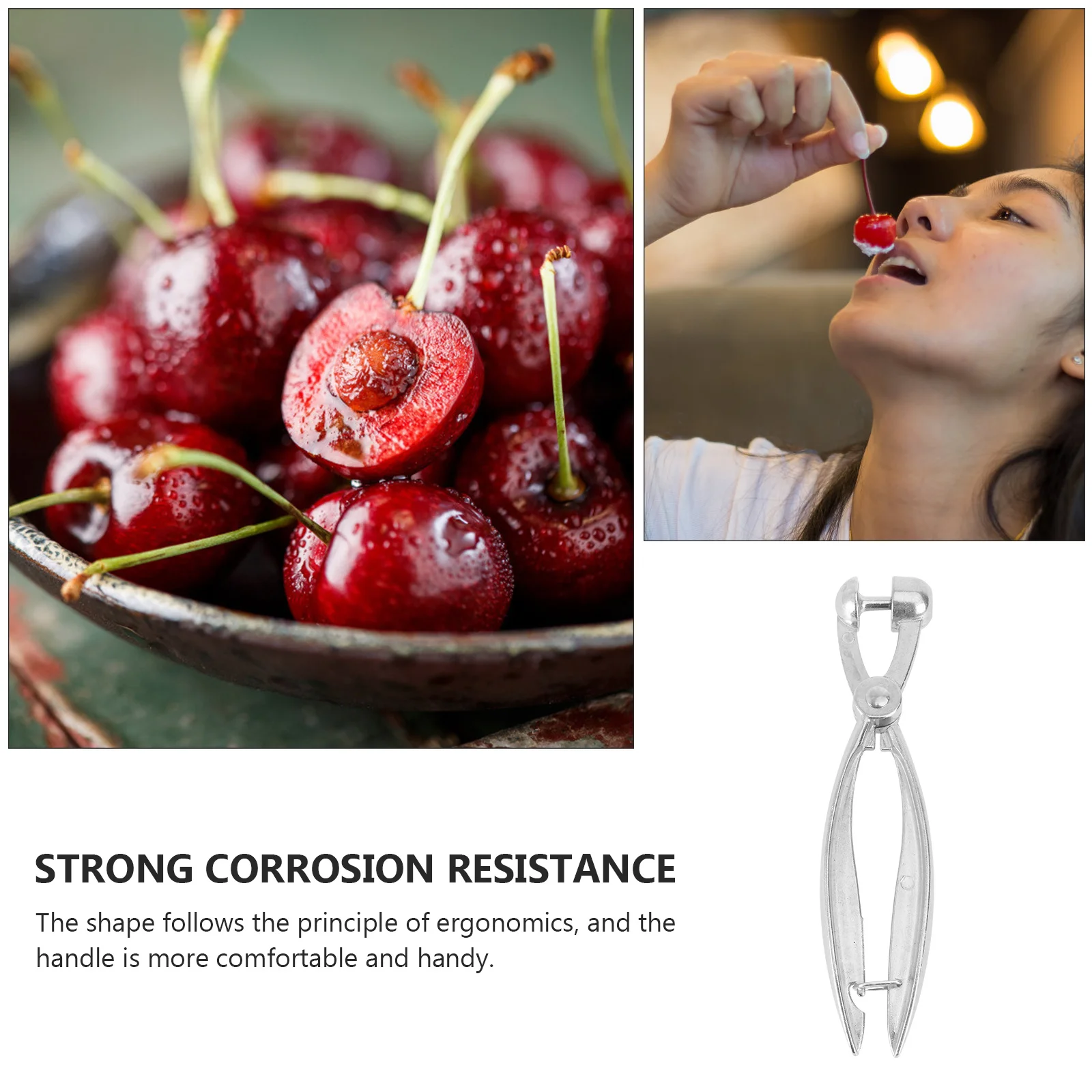 

1Pcs Aluminum Alloy Cherry Corer Fruit Core Remover Ergonomic Handle Easy Use Kitchen Gadget Cherry Core Pitter