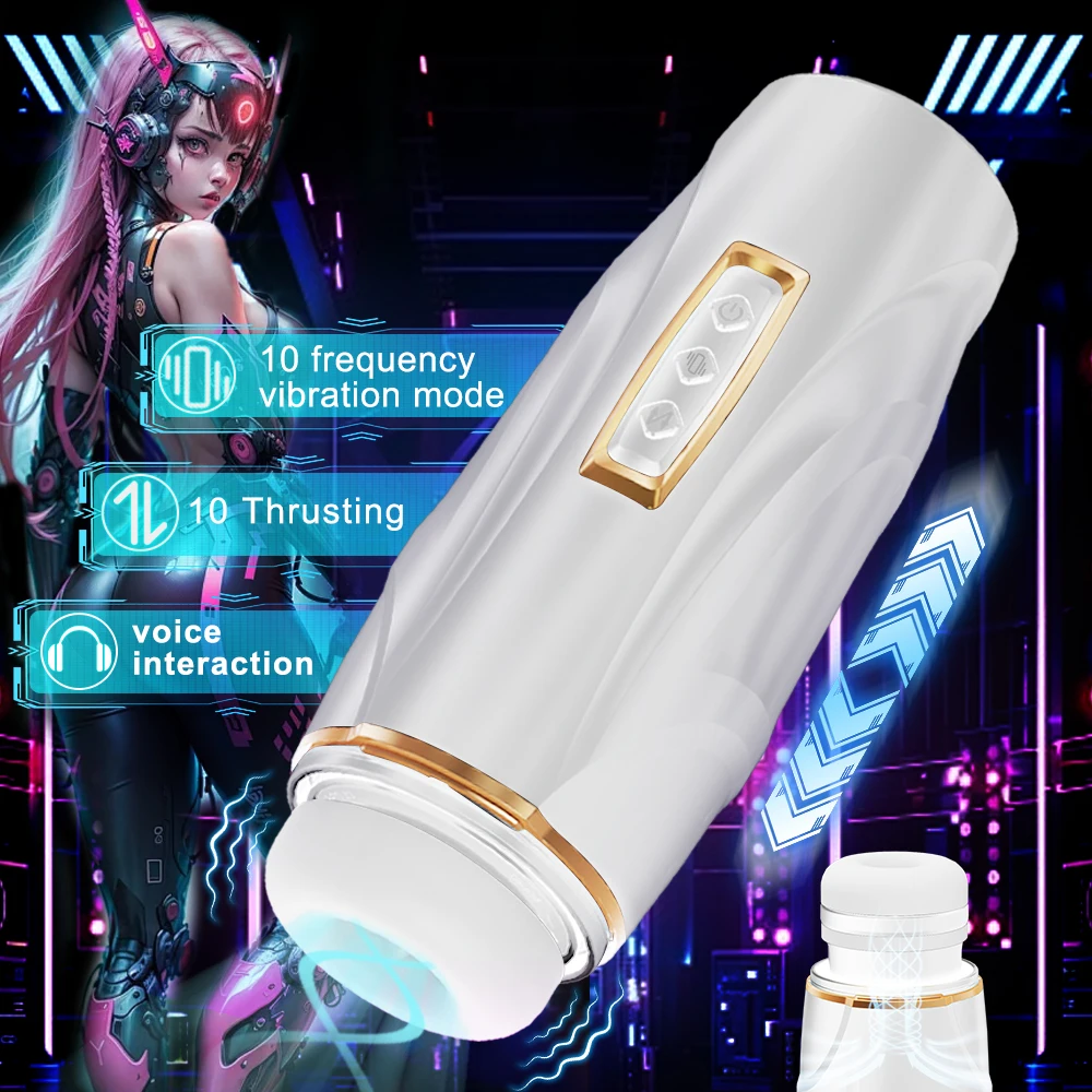 Telescopic Rotation Masturbator Cup Male Vagina Masturbation Blowjob Adults Sex Toys for Men Male Piston Automatic Mastubator