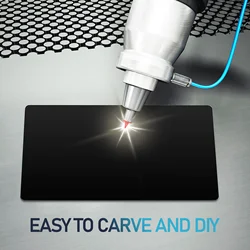 50/100pcs Blank Engraved DIY Visiting Cards Laser Engraving Mark Aluminium Alloy Metal Sheet Business Cards