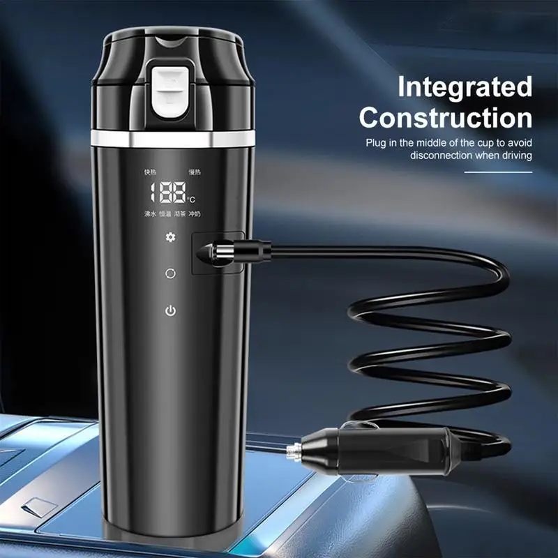 

Car Heating Cup 500ml Car Water Heater Coffee Warmer Fully Automatic Electric Insulation Kettle Flexible Temperature Settings