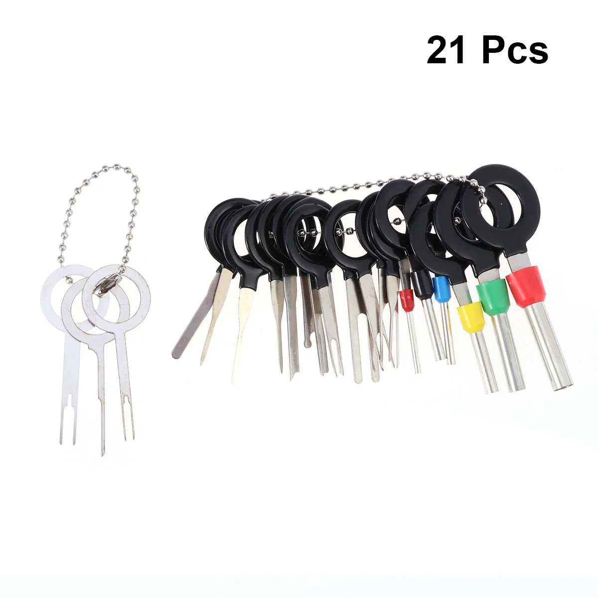 21 pçs terminal extrator ferramenta auto carro plug fio chicote de fios pino remoção 21 em 1 conector universal desmontagem conjunto pino liberação