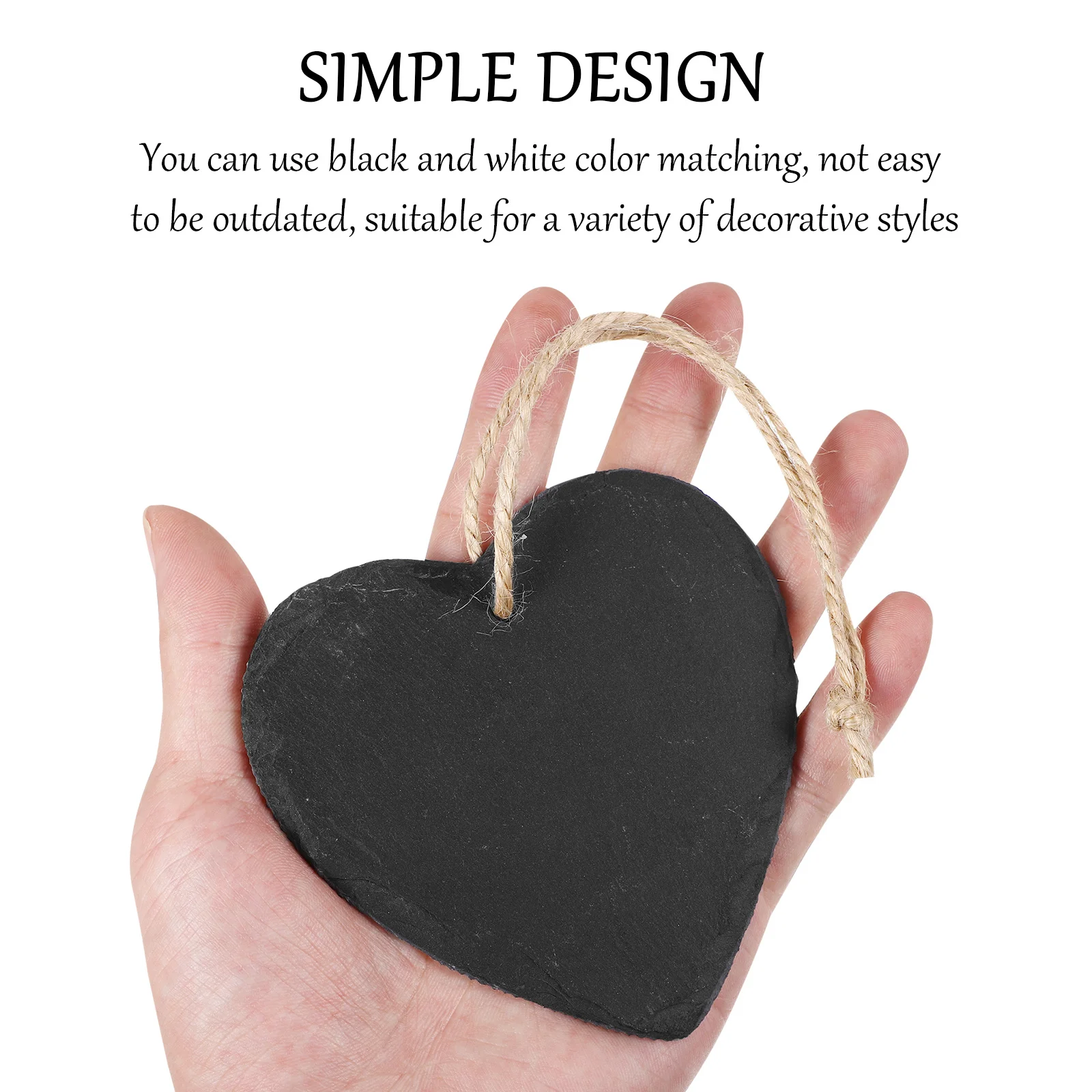 

3Pcs Heart Labels for Labeling Hanging Tags Chalkboard Style Garden Plant Marker Price Sign Door Decor Name Tag