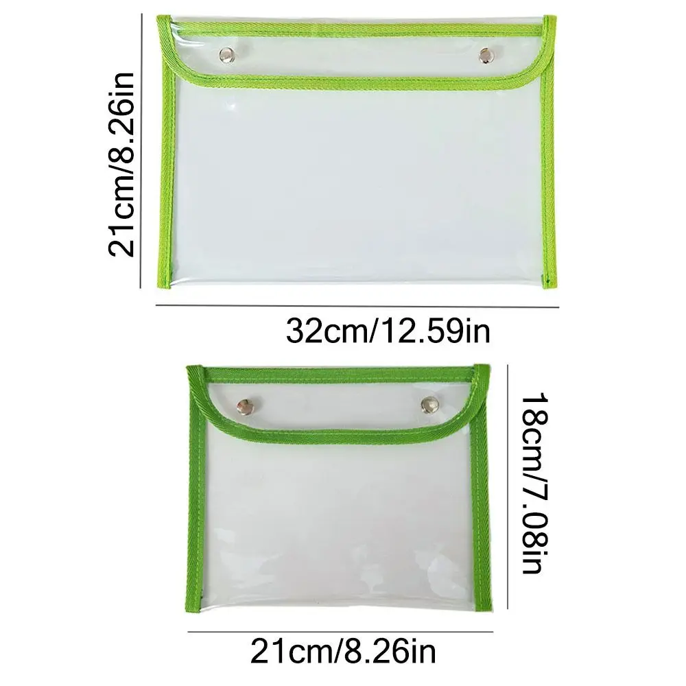 Portable Waterproof File Folder Large Capacity Press Buckle File Pocket PVC Document Bag Filing Products