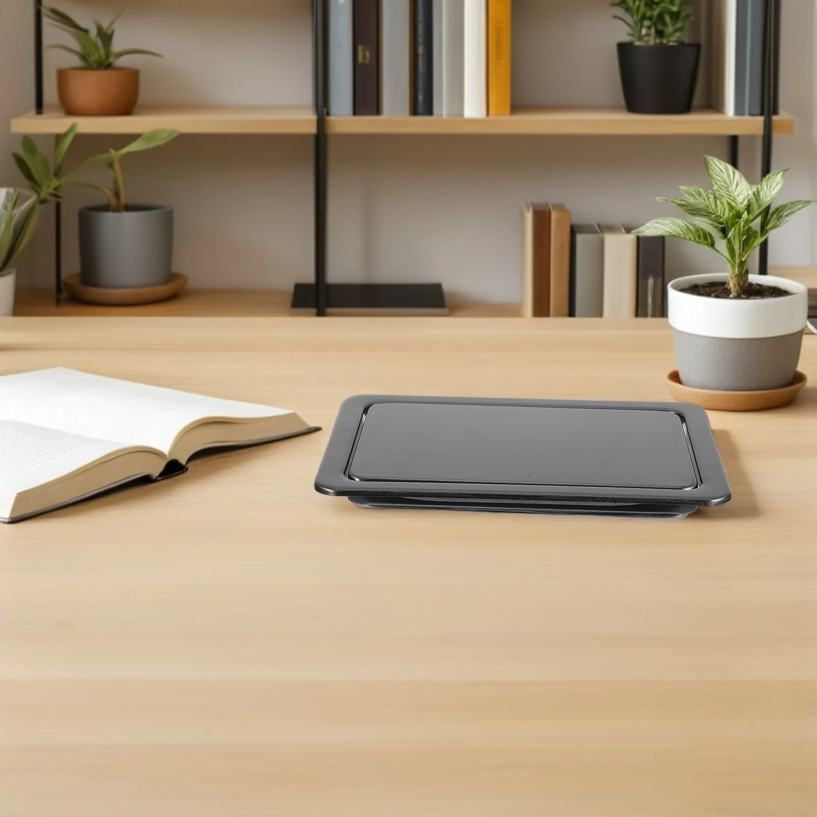 

Flip Stainless Steel Countertop Built-In Bin For Kitchen Bathroom Space-Saving Odor-Control Recessed Design Easy Clean