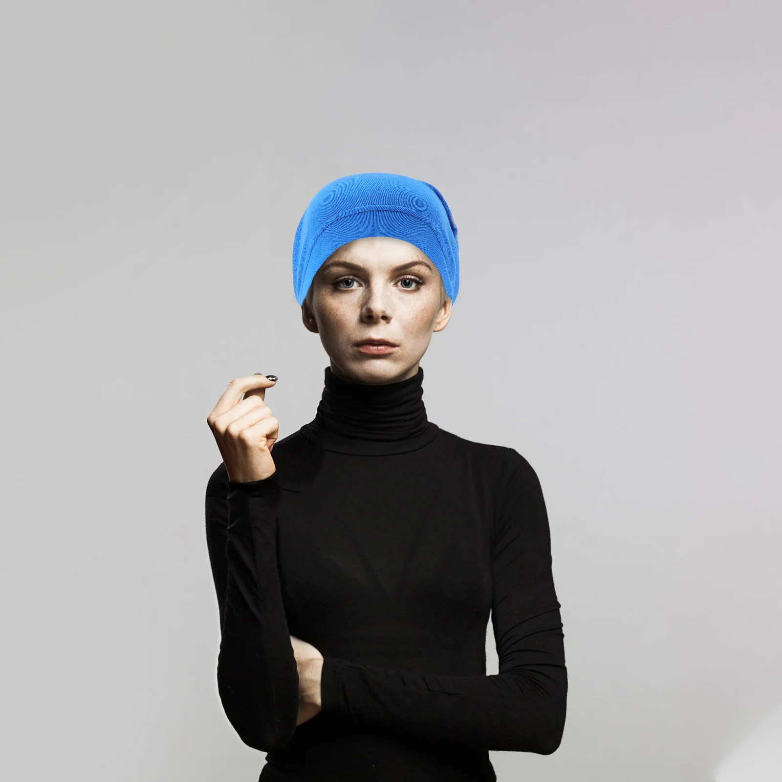 ผ้าคลุมผมแบบฮิญาบ 2 ชิ้น ผ้าฝ้ายเนื้อนุ่ม ยืดหยุ่นสูง แบบคลุมคอ สไตล์อาหรับ สำหรับผู้หญิง ใช้คลุมผมใต้ผ้าคลุมศีรษะ