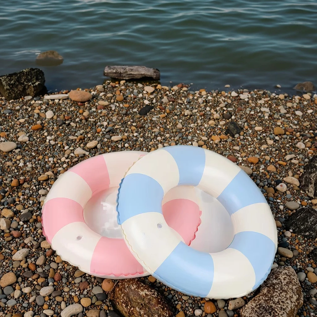 

Adult and Children's Thickened PVC Swimming Ring Inflatable Anti-Rollover Beginner Float with Life Buoy for Water Sports