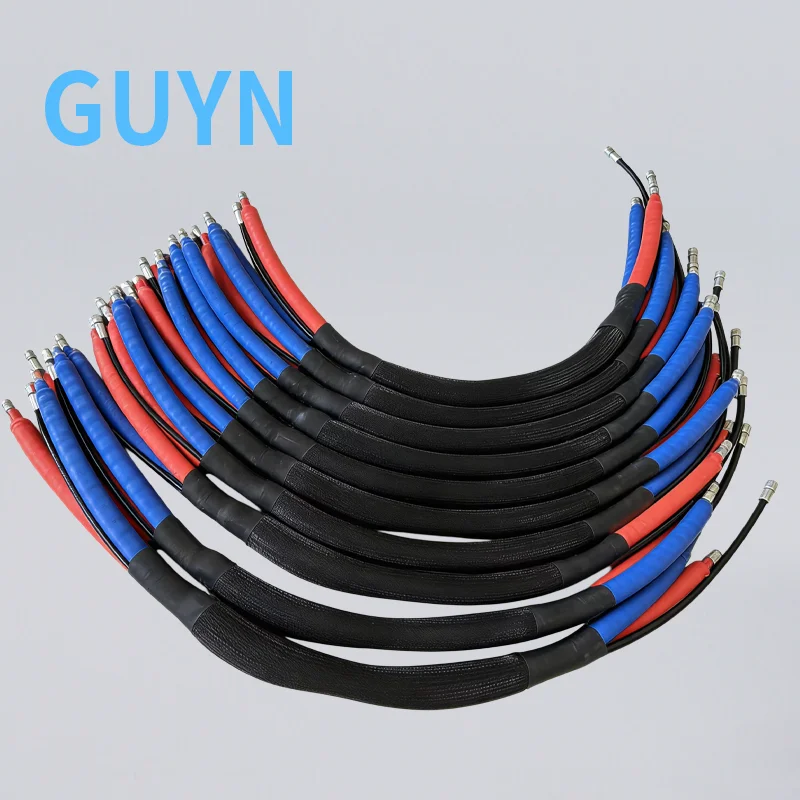 5FT X 1/4 Inch High Flex Whip Hose 3500 PSI High Pressure Flexible Whip Tube for Polyurea Polyurethane Spraying Machine