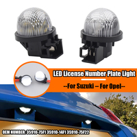 2Pcs White LED License Plate Light Number Plate Lamp For Suzuki Jimmy Alto Carry Pickup Grand Vitara Swift Wagon Opel Agila