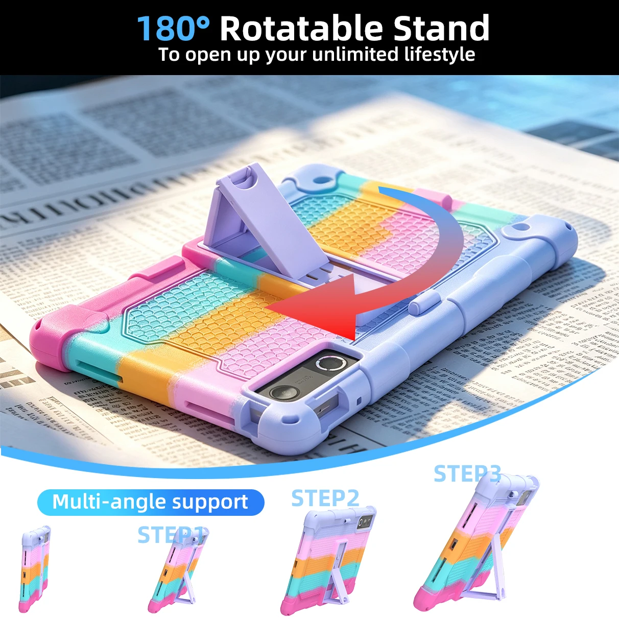 Soft Silicone Kids Safe Case For Lenovo Legion Y900 13 2026 13.0 inch Model TB522FU Adjustable Stand Cover With Shoulder Strap 2