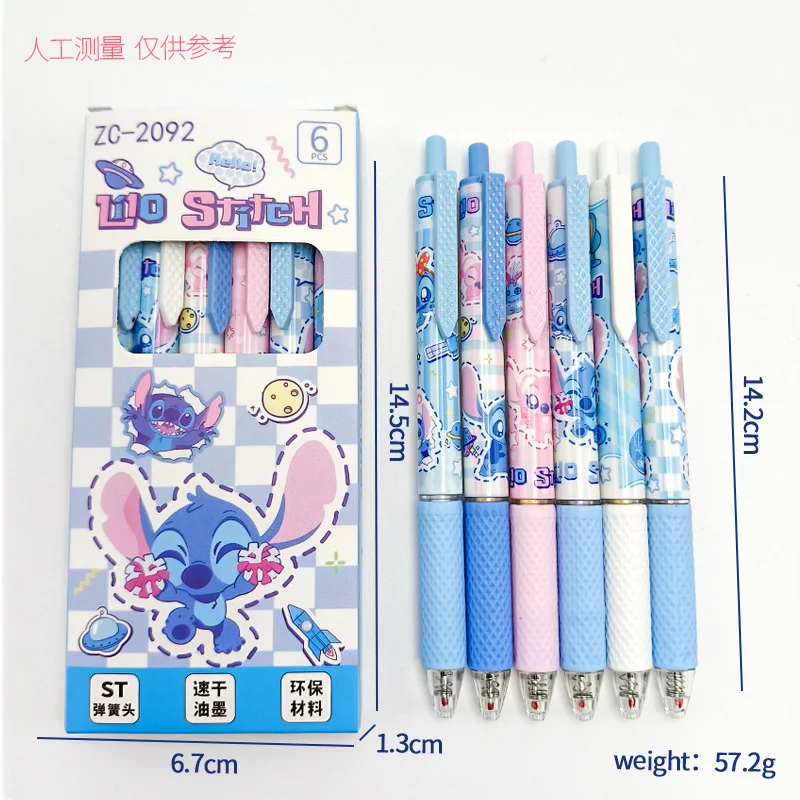 6 قطعة/المجموعة غرزة طبعة محدودة عالية الجودة هلام القلم سلسلة الكرتون الأسود 0.5 مللي متر طالب/مكتب القرطاسية اليومية #3