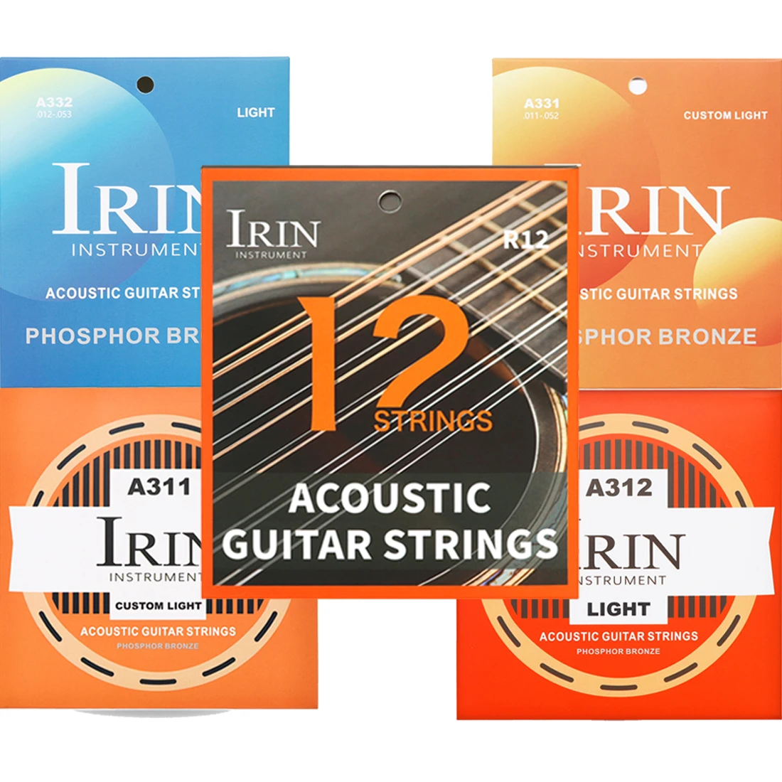 

IRIN Guitar Strings Hexagonal Alloy High Carbon Steel Phosphor Bronze Folk Guitar Strings Classic Guitar Parts and Accessories