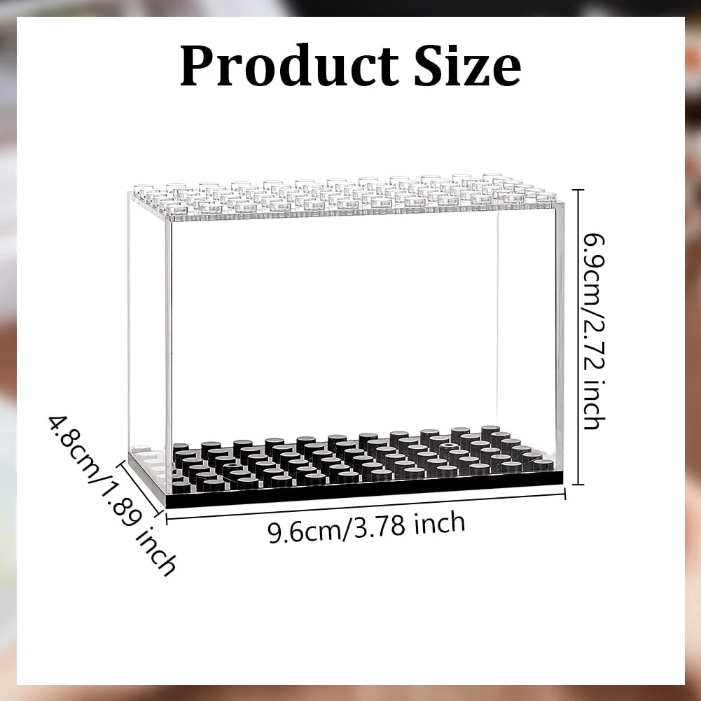 Minifigures Acrylic Display Case Action Figure Building Block Display Box Stackable Storage Case for Doll Toys and Collectibles