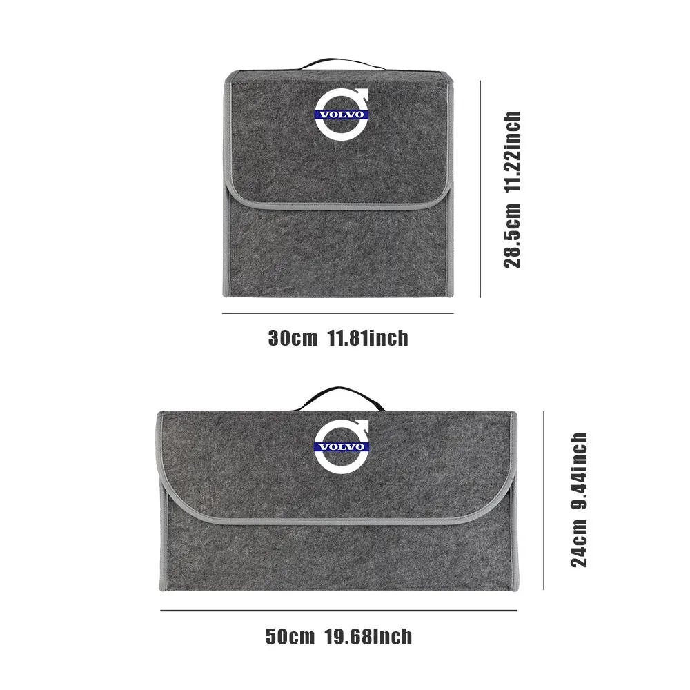 Auto Stamm Große Kapazität Multiuse Organizer Box Auto Werkzeuge Lagerung Falten Tasche Für VOLVO RDESIGN T6 AWD S40 S60 S90 V50 V60 V70