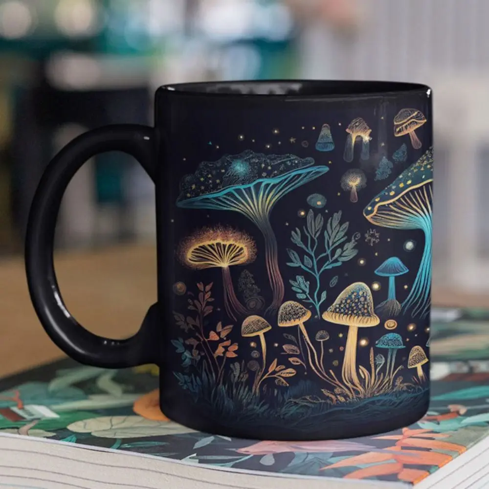 Drinking Water Accessories Magic Mushroom Mug Mushroom Resin Bioluminescent Magic Cup Luminous Biopattern Funy