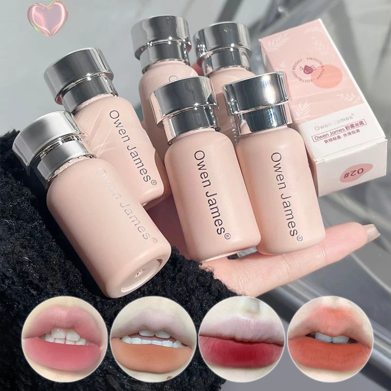 Matte Velvet Lip Gloss Highly Saturated Liquid Lip Mud Non-Stick Long Lasting All Skin Tones Compatible Mother's Day Gift Makeup