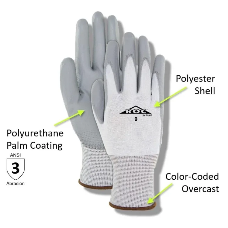 Polyurethane Coated 13-Gauge Mechanic Work Gloves, 240 Pairs, Size 9/Large