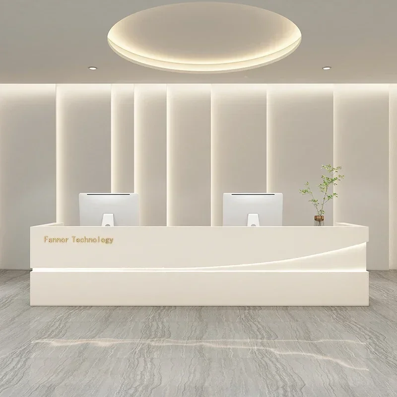 Reception Beauty Salon Reseption Desk Entrances Tables Institute Counter Cafe Modern Furniture Hairdressing Long Spa Center