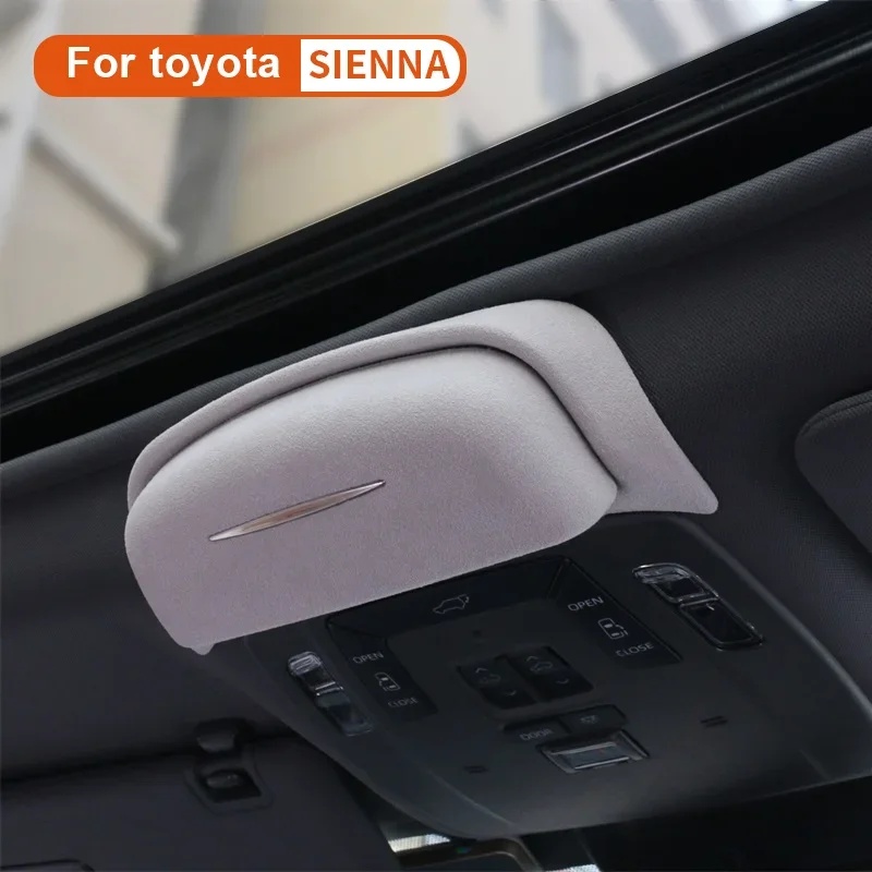 New Car Glasses Holder Case Sunglasses Glasses Storage Box for Toyota Sienna 2021-2024 Auto Interior Accessories