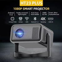 KaiAqua HT23 PLUS Projector Mini Portable LED Video Android11.0 WIFI6 Mirror SmartPhone For 1080P 4K Video Home Cinema Projector