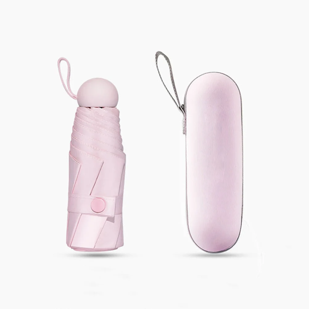 

Capsule Type Foldable Sunshade Umbrella Lightweight Portable Mini UV Resistant Dual Use Rain Sunny Outdoor Water Repellent Fast