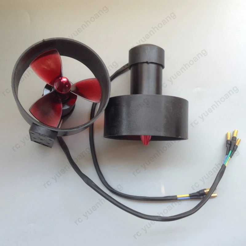 มอเตอร์ไร้แปรงถ่าน 12V-24V 3-6S กำลังขับ 5 กก. แรงขับขนาดใหญ่ 30A 600W พร้อมปลั๊กกล้วย 4 มม. สำหรับเรือดำน้ำ หุ่นยนต์เรือไร้คนขับ