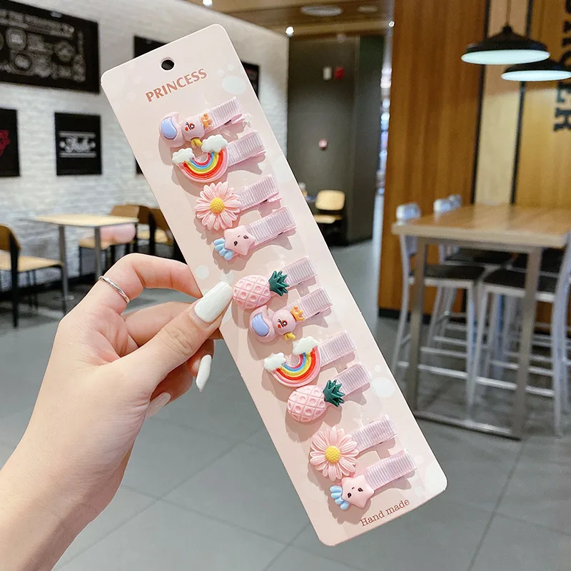 مشابك شعر للأطفال ، لا تدفئ ، الفتيات لديهن منقار البط ، حجم أقل ، دقات طفل ، إكسسوارات أطفال ، باوبو ، بطة صغيرة #5