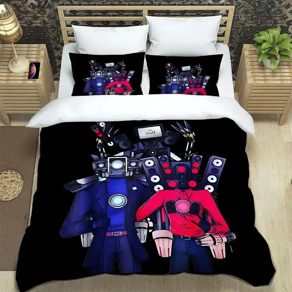 

Single-Sided Cartoon Printed Comforter Bedding Sets, Comfortable Bedspreads, Duvet, King and Queen Bedding, Birthday Gift, 3Pcs