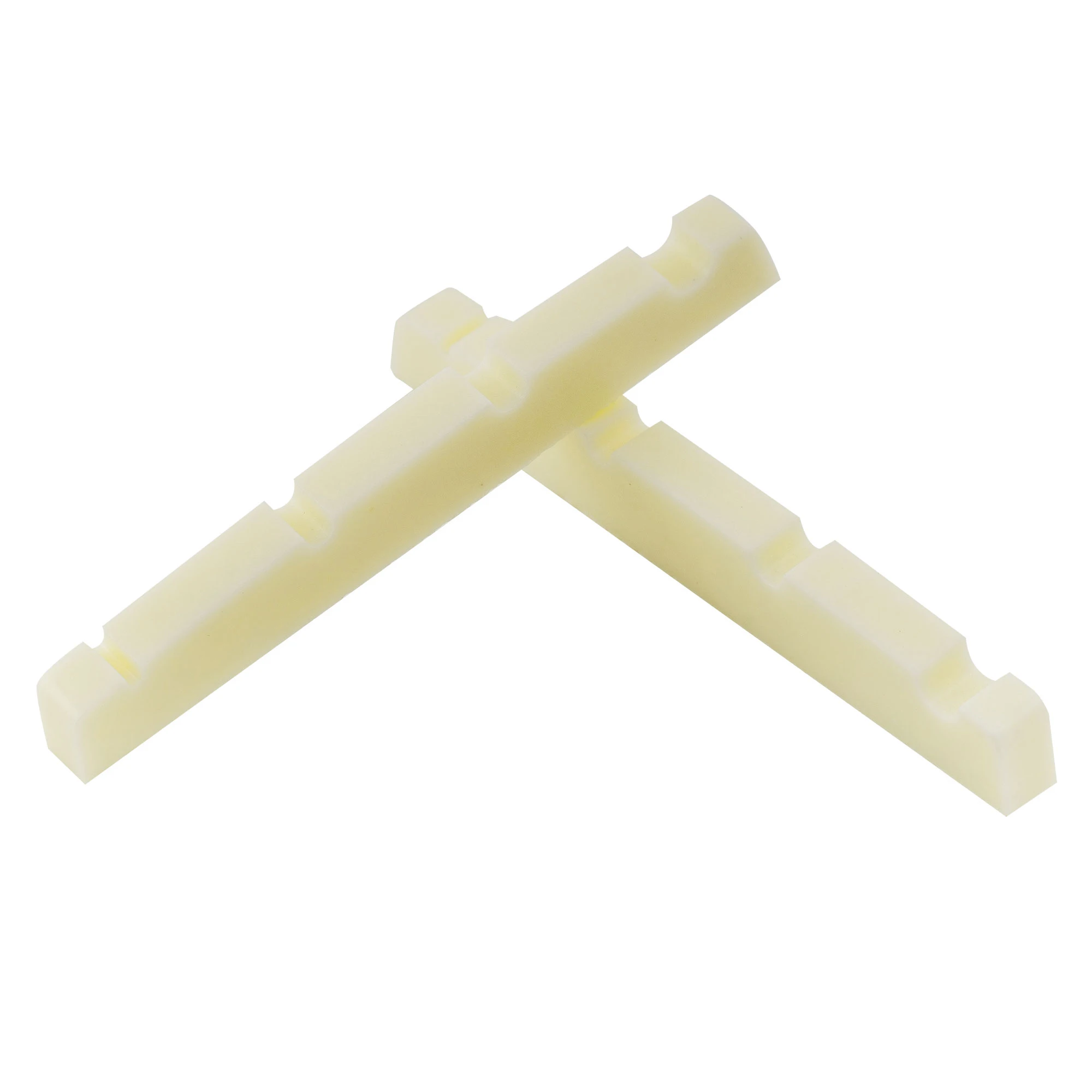 Musiclily Pro يوريا الراتنج البلاستيك مشقوق 42.3 مم صواميل جهير دقيقة مسطحة القاع لـ 4-سلسلة P Bass (مجموعة من 2)