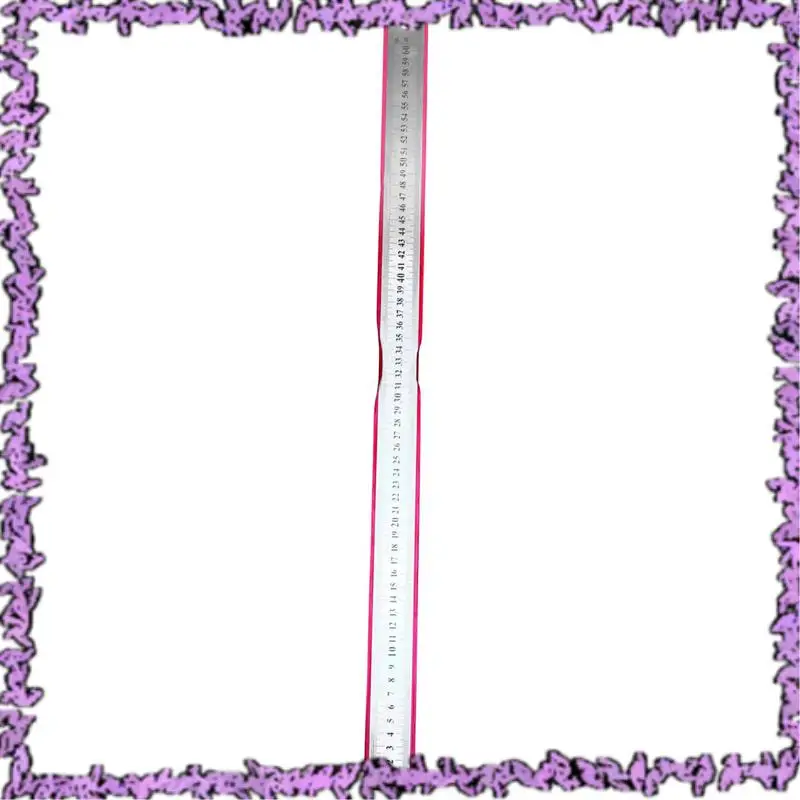 SCLL-10X Stainless Steel Double Side Measuring Straight Edge Ruler 60Cm/24 Inch, Silver