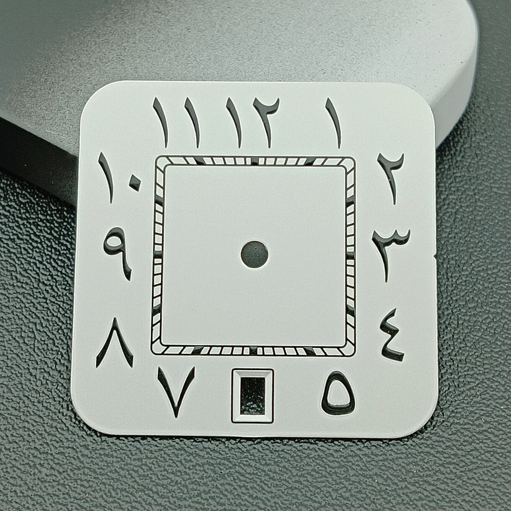 NH35 ダイヤルスクエアダイヤルアラビア数字ダイヤル時計ダイヤルメンズ腕時計 NH35 ムーブメント時計アクセサリーに適しています