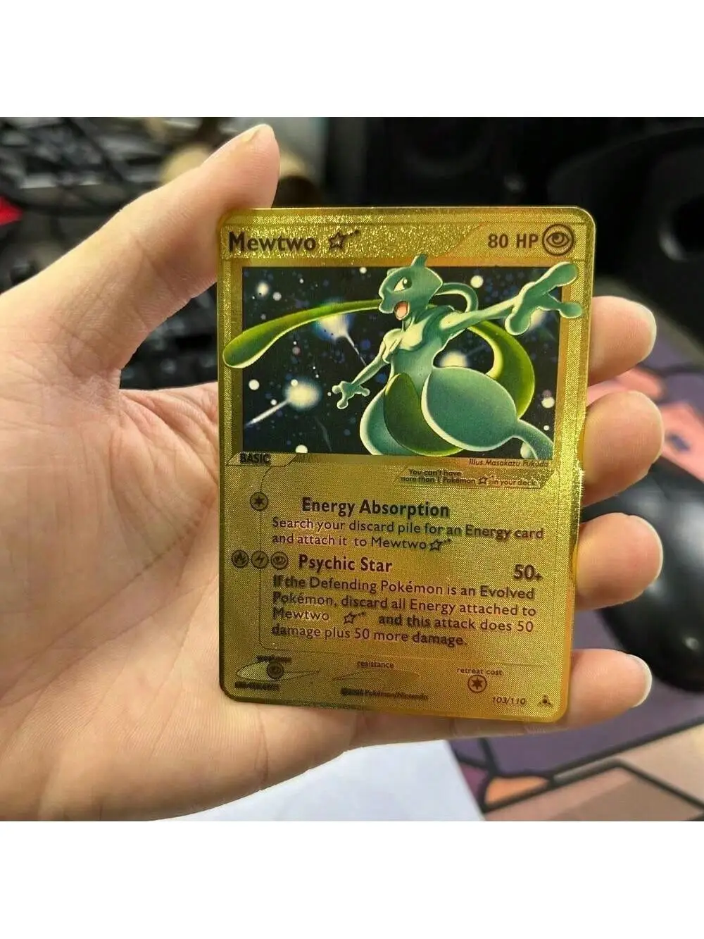 Pokemon Metall-Sammelkarten Anime-Figuren Charizard Pikachu Blastoise Mewtwo Kampf-Sammelkarten Spielzeug Geschenk ﻿
