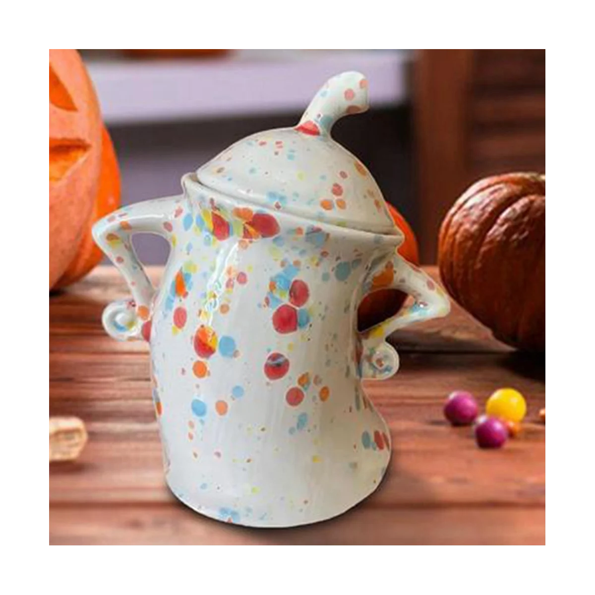 برطمان لطيف لعلبة تخزين الطعام مع غطاء محكم لصندوق تخزين المطبخ وحاوية الطعام وكوب حبوب البن والشاي (أحمر)