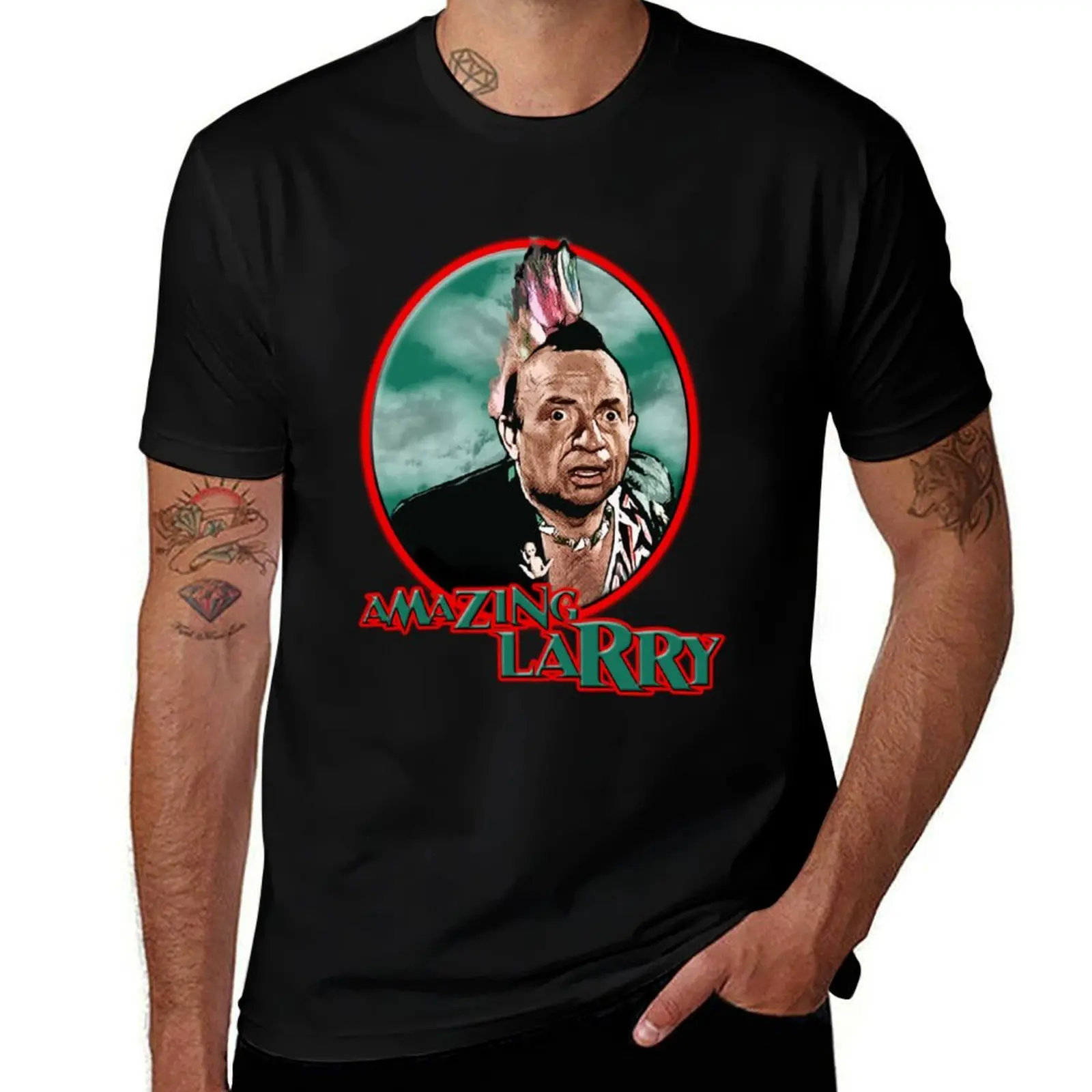 

Amazing Larry T-Shirt funny shirt cotton blue lock t shirts for men graphic
