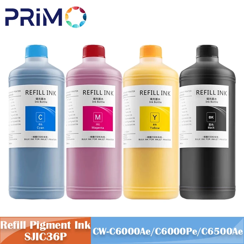 

1000 мл сменные пигментные чернила для струйного принтера этикеток Epson ColorWorks CW-C6000Ae C6000Pe C6500Ae C6500Pe