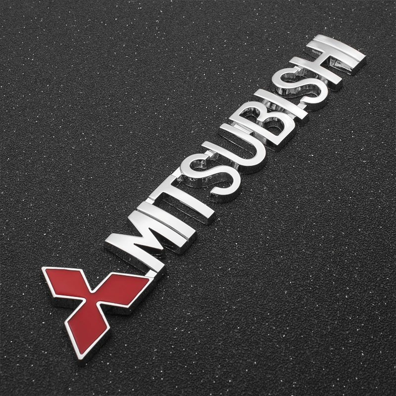 Insignia de aluminio 3D para guardabarros lateral de coche, pegatina decorativa para MITSUBISHI Lancer EX Competition Outlander ASX