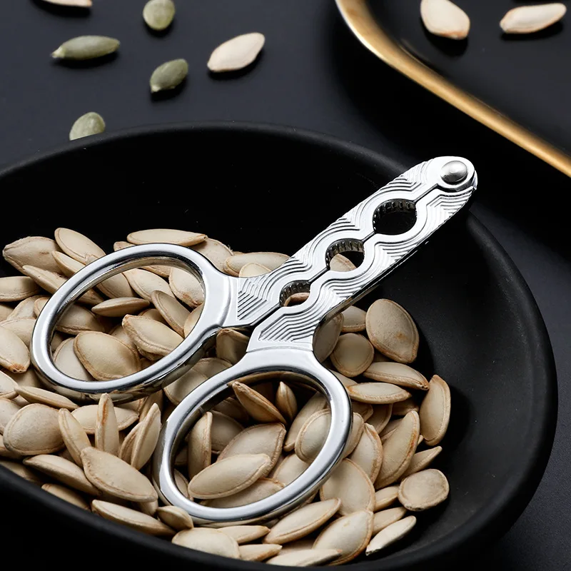 Melon Seed Opener Clamp Walnut Pine Plier Scissor Sunflower Nut Cracker Kitchen Household Tool Nutcracker