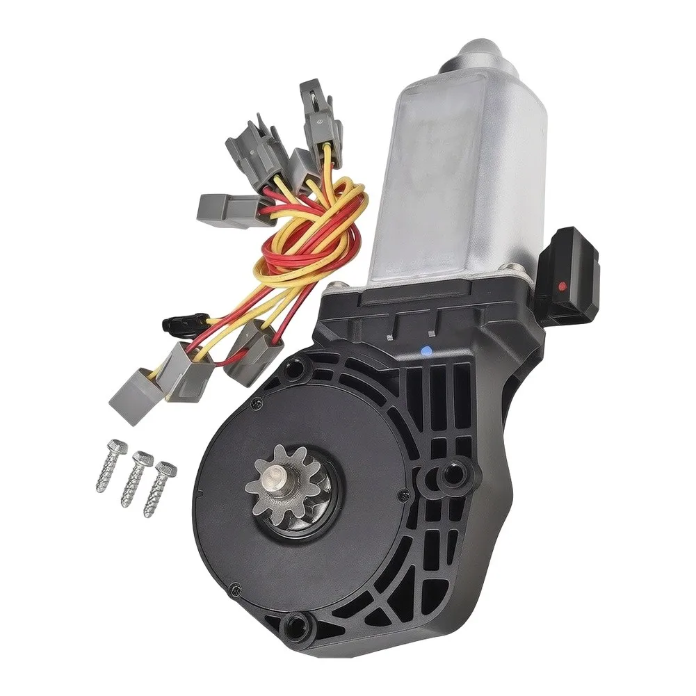 Front Door Motor Window Motor Direct Replacement Metal And Plastic Black Finish High Durability Easy Installation