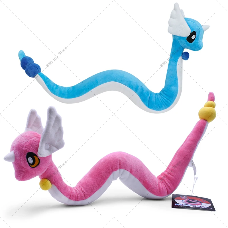 2 estilos Pokemon Peluche Dragonair brillante Dragonair Rosa Azul Animal muñecos de Peluche juguetes para niños regalo de Festival de cumpleaños