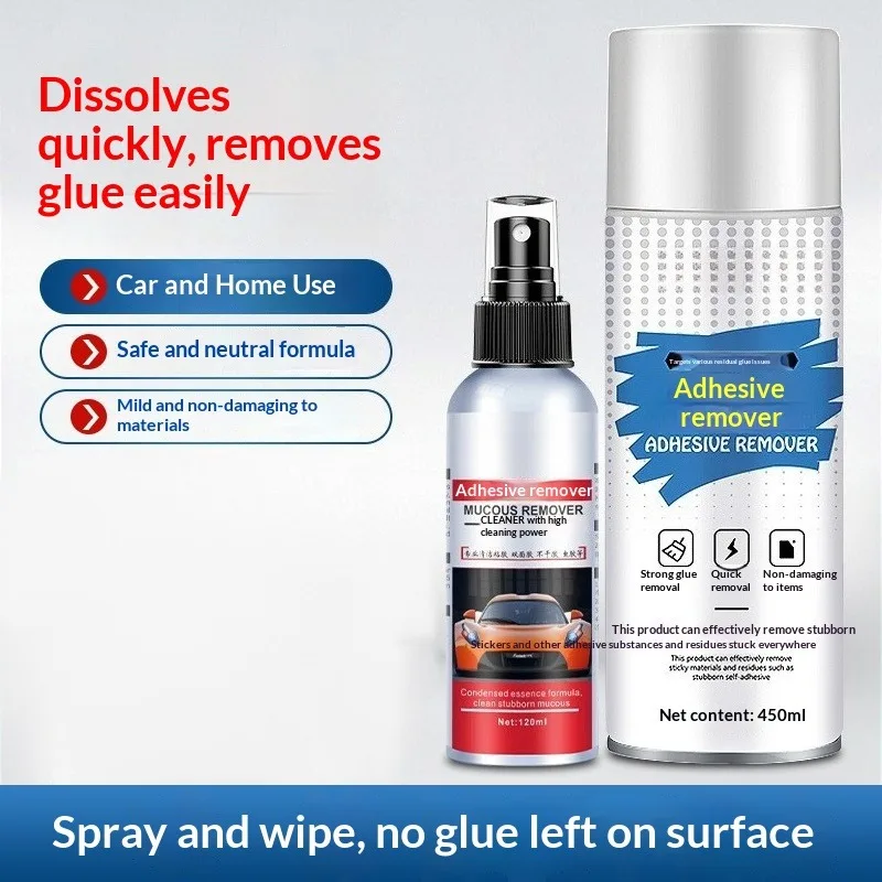 Sticky Residue Remover Car Window Film Adhesive Remover Sticker Cleaning Spray Glue Remover Cleaning Agent Cleaning Products