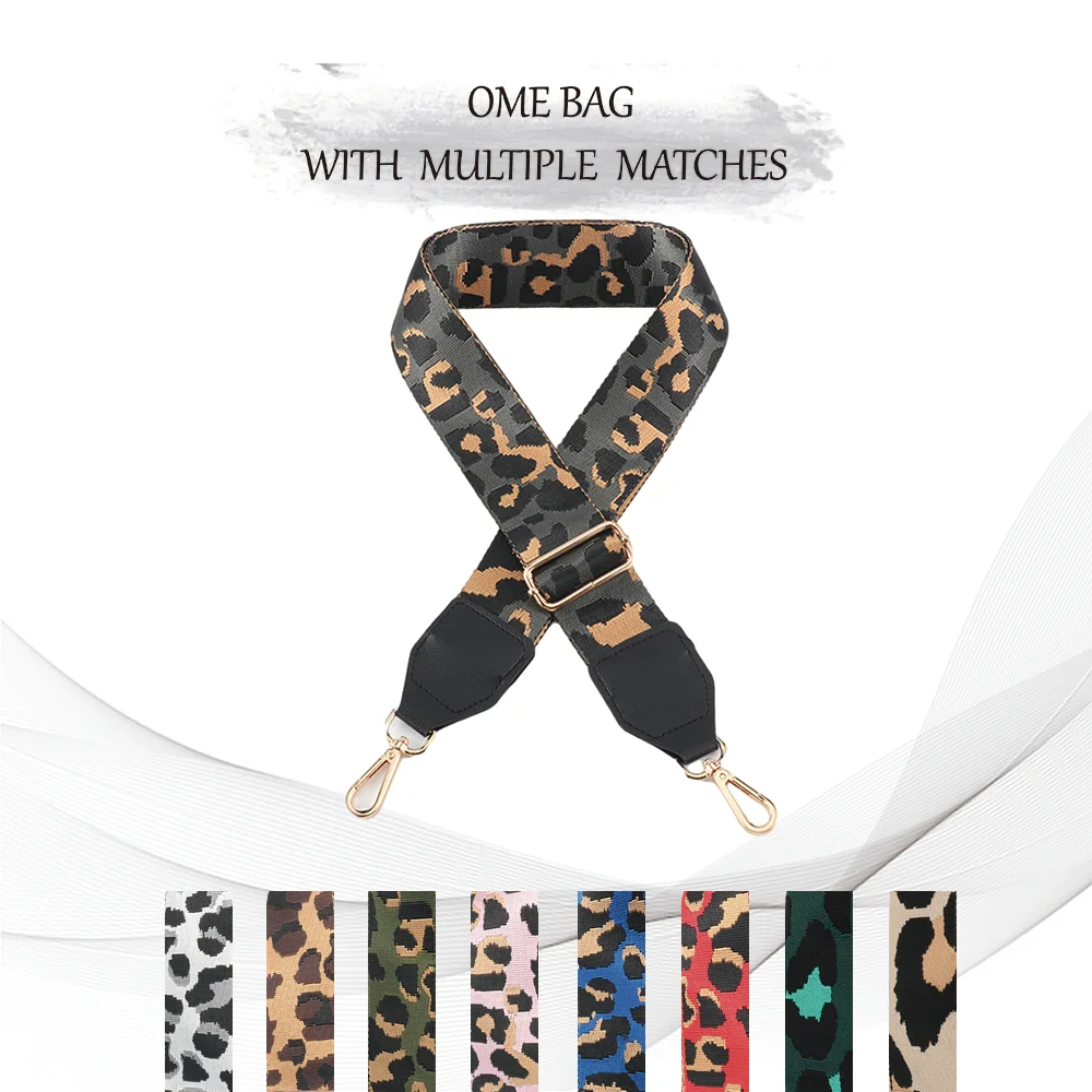 3.8cm Shoulder Strap Wide Shoulder Strap leopard print Bag Strap Shoulder Strap Accessories Colourful Adjustable Shoulder Strap