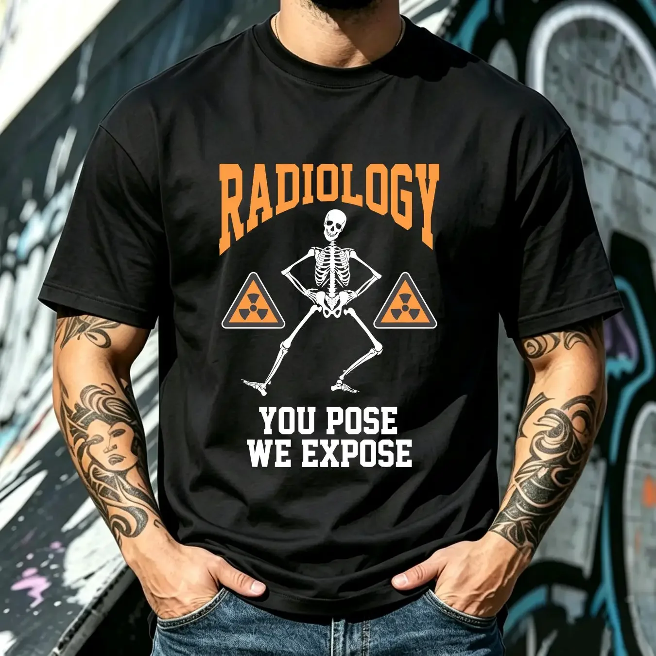 washed T Shirt Funny Dancing Skeleton Xray Radiology Humor Collaboration Backpack Large Capacity Cute Foldable Clothes vintage