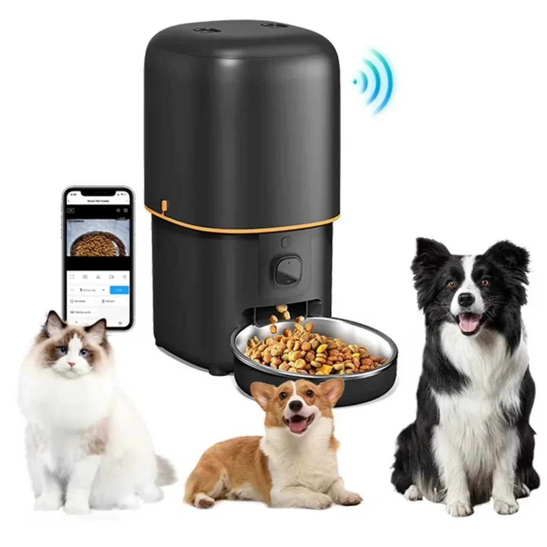 

Automatic Cat Feeder Camera Electric Dog Feeder With Wifi 1080P Camera Kitty Video Food Dispenser Remote Treat Dispenser For Dog