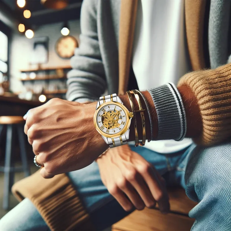 New men's watch with retro style, classic and versatile, high-end niche, high aesthetic value, mature men's mechanical watch