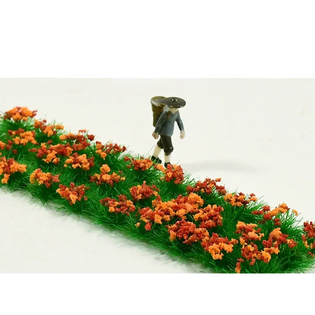 30Pcs Static Grass Tuft Mixed WildflowersDIY Caft Miniature Scenery Landscape Park Street Layout Train Railroad Artificial Grass