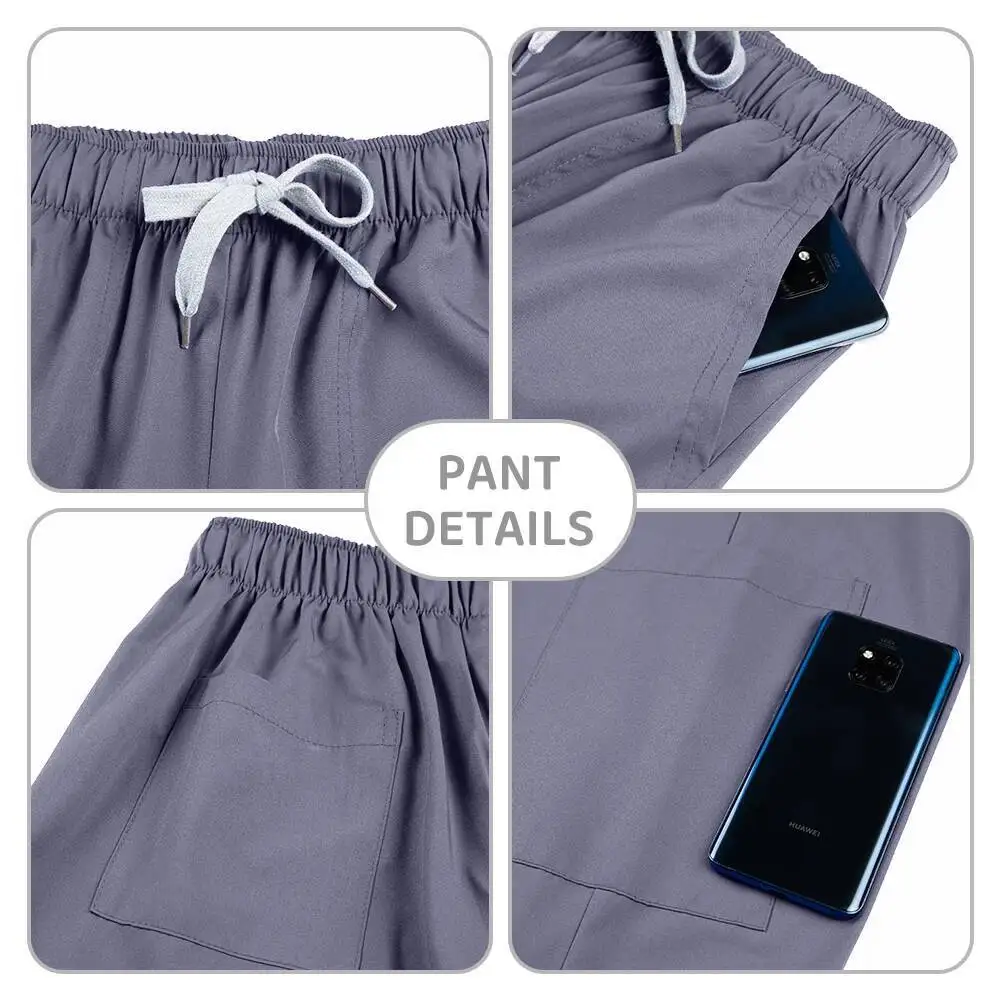 Scrubs Medizinische Uniformen Frau Krankenpflegeartikel Hochwertige Arbeitskleidung Unisex Einfache OP-Uniform Atmungsaktive Scrub-Sets