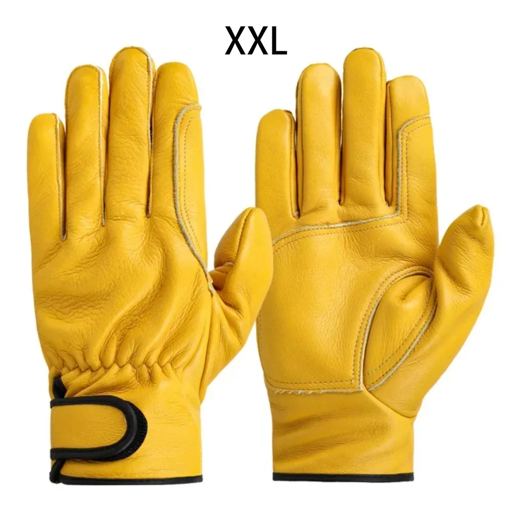 

Tough Leather Work Gloves Welding Protection Wear-resistant Gloves Safety Flex Grip Security Gloves Driver