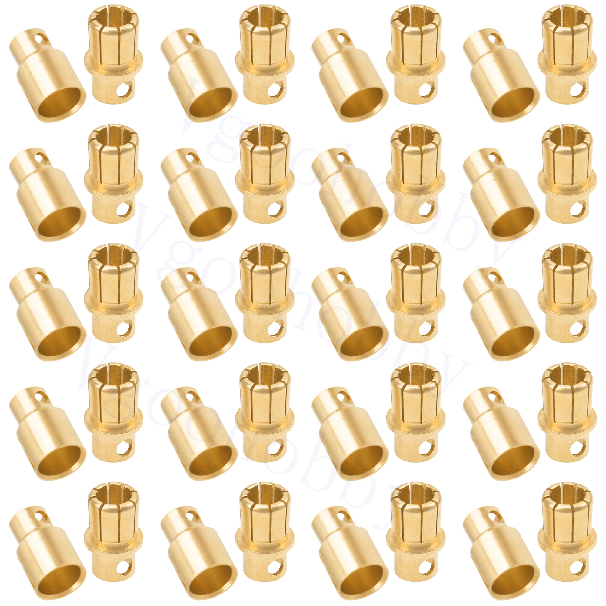 20 Paar 8,0mm Bullet-Steckverbinder Vergoldete Männliche und Weibliche Bananenstecker für RC Lipo Akku ESC Motoren