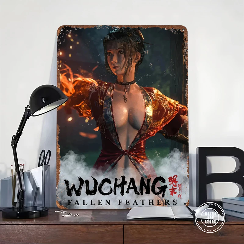 Wuchang: Fallen Feathers Game Art Metal Poster Customized Wall Art Retro Vintage Tinplate Signs for Wand Deko Bar Accessories
