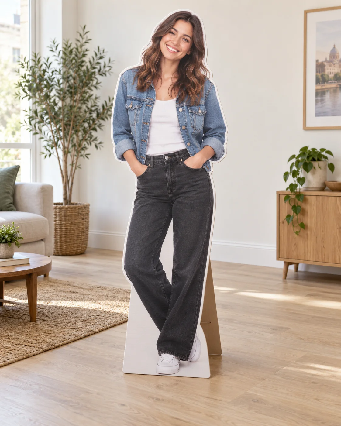 Custom Life Size Cardboard Cutout Personalized Full Body Standee, Upload Your Photo for Wedding Birthday Party Event Home Decor