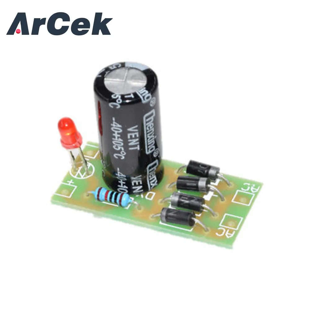 AC para DC Power Conversion Module, 1N4007, Retificador de ponte completa, Filtro, 12V, 1A AC DC Converter